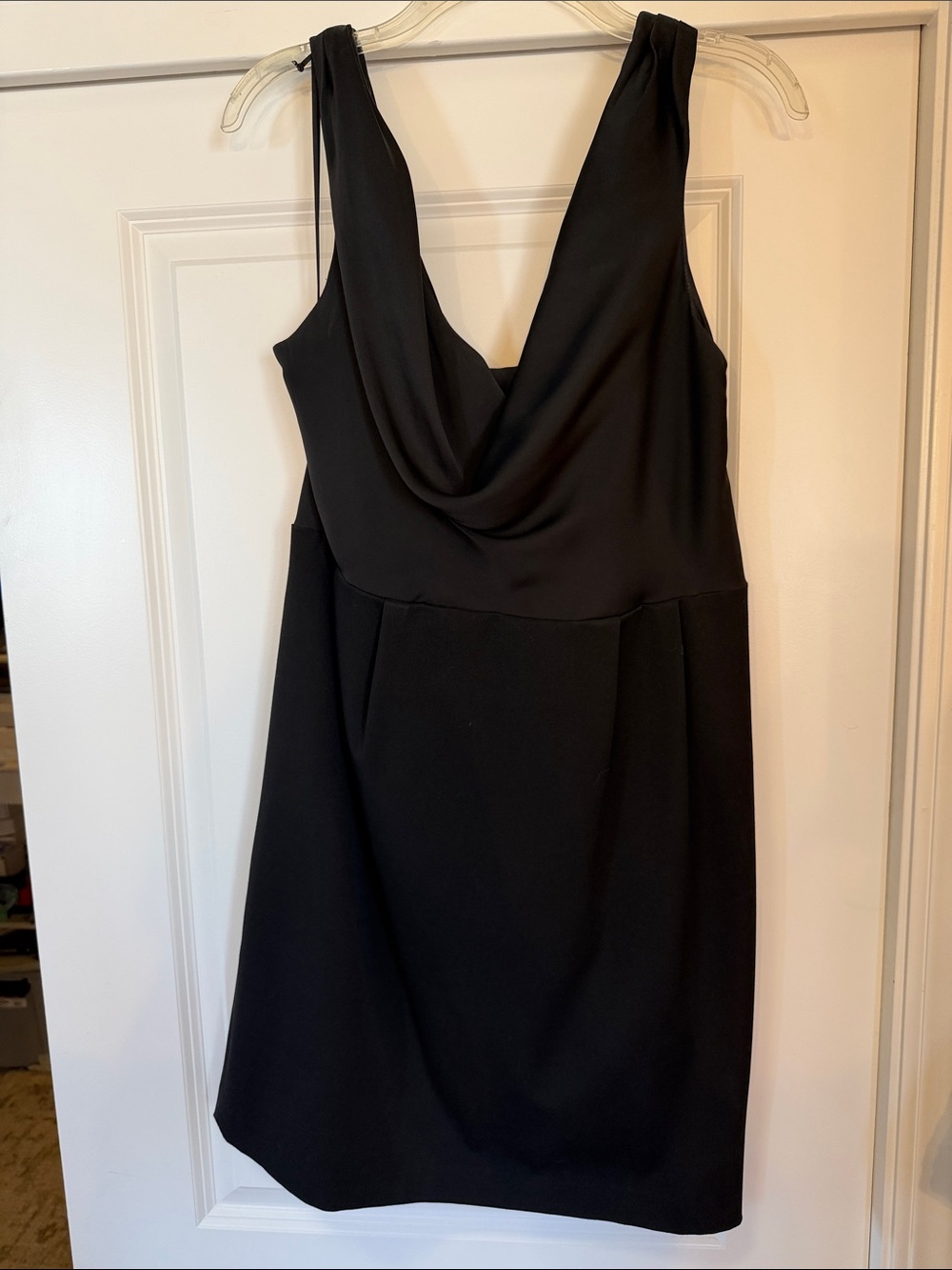 Vintage Express Design Studio Black Cowl Neck Women's Dress